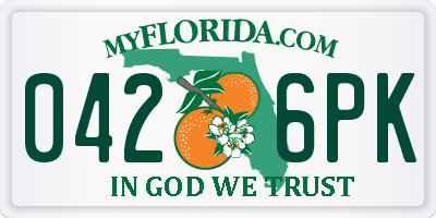 FL license plate 0426PK