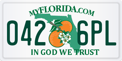FL license plate 0426PL