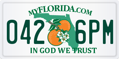 FL license plate 0426PM