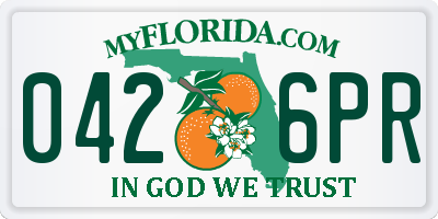 FL license plate 0426PR