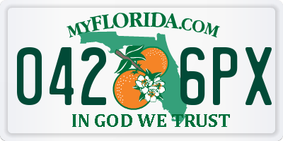 FL license plate 0426PX