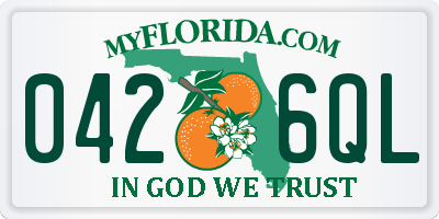 FL license plate 0426QL