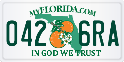 FL license plate 0426RA