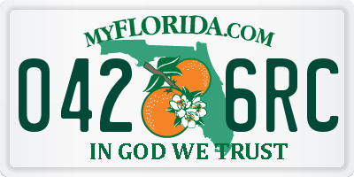 FL license plate 0426RC