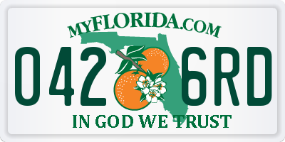 FL license plate 0426RD