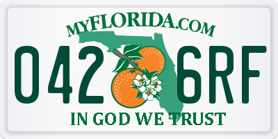 FL license plate 0426RF