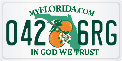 FL license plate 0426RG