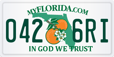 FL license plate 0426RI