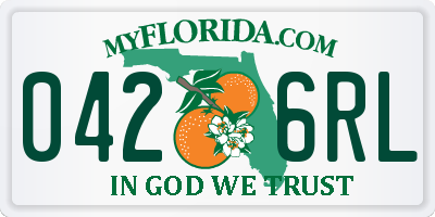 FL license plate 0426RL