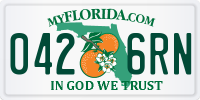 FL license plate 0426RN