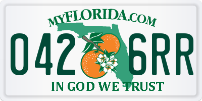 FL license plate 0426RR