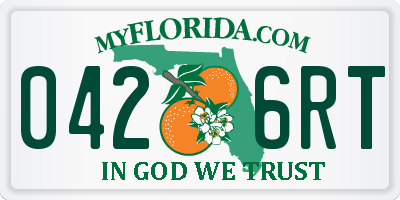 FL license plate 0426RT