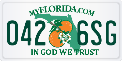 FL license plate 0426SG