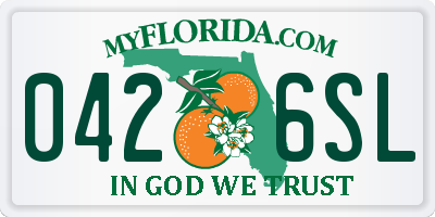 FL license plate 0426SL