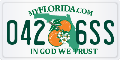 FL license plate 0426SS