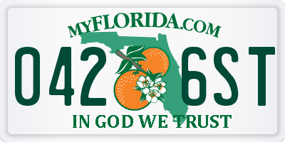FL license plate 0426ST