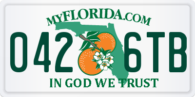 FL license plate 0426TB