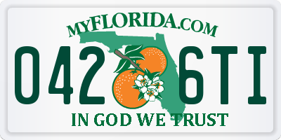 FL license plate 0426TI