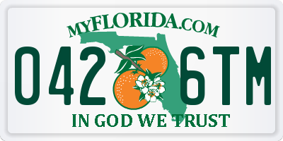 FL license plate 0426TM