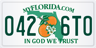 FL license plate 0426TO