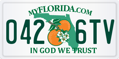 FL license plate 0426TV