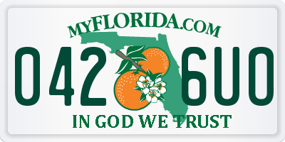 FL license plate 0426UO