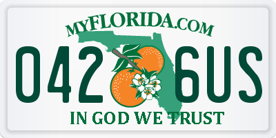 FL license plate 0426US