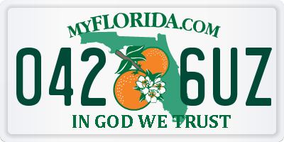 FL license plate 0426UZ