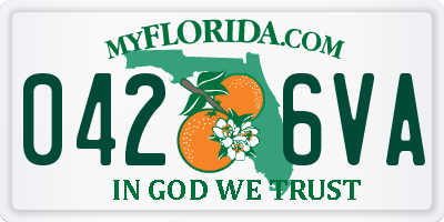 FL license plate 0426VA