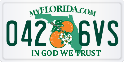 FL license plate 0426VS