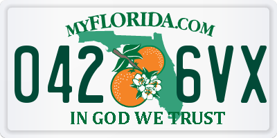 FL license plate 0426VX