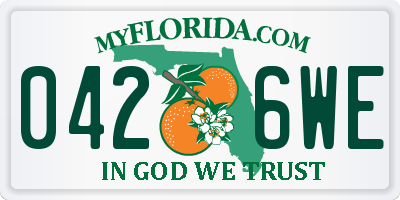 FL license plate 0426WE