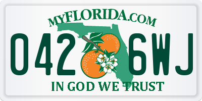 FL license plate 0426WJ