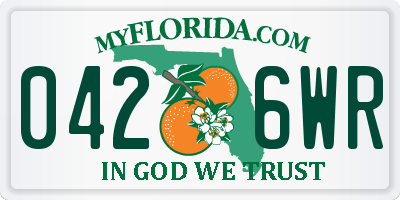 FL license plate 0426WR