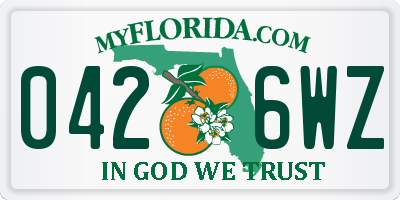 FL license plate 0426WZ