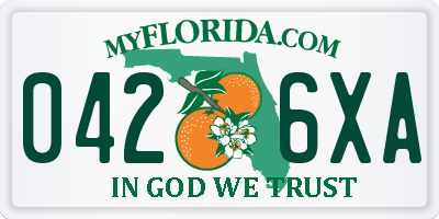FL license plate 0426XA