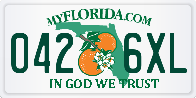FL license plate 0426XL