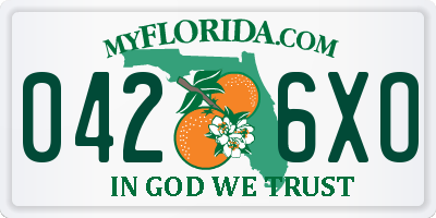 FL license plate 0426XO