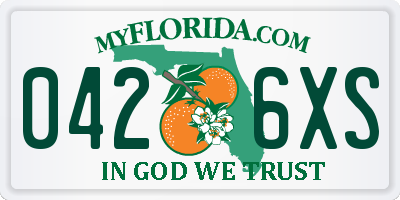 FL license plate 0426XS