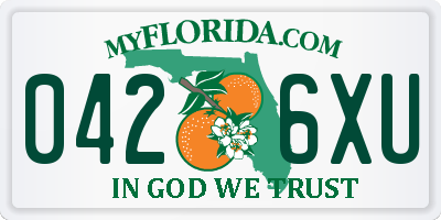 FL license plate 0426XU