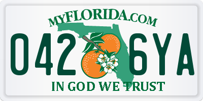 FL license plate 0426YA