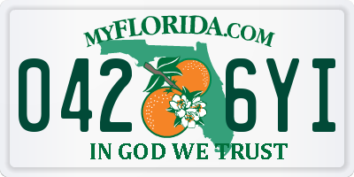 FL license plate 0426YI