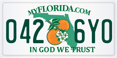 FL license plate 0426YO