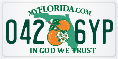 FL license plate 0426YP