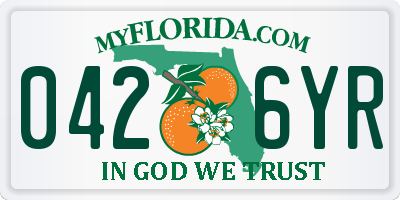 FL license plate 0426YR