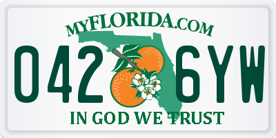 FL license plate 0426YW