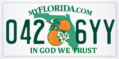 FL license plate 0426YY