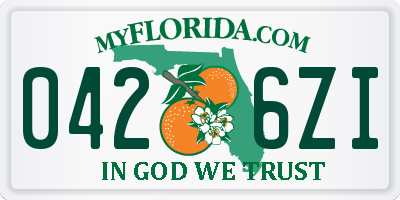 FL license plate 0426ZI