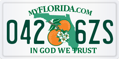 FL license plate 0426ZS