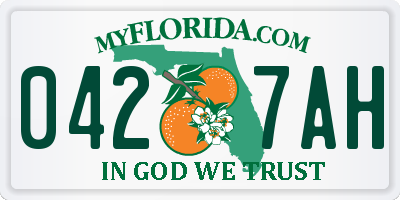 FL license plate 0427AH